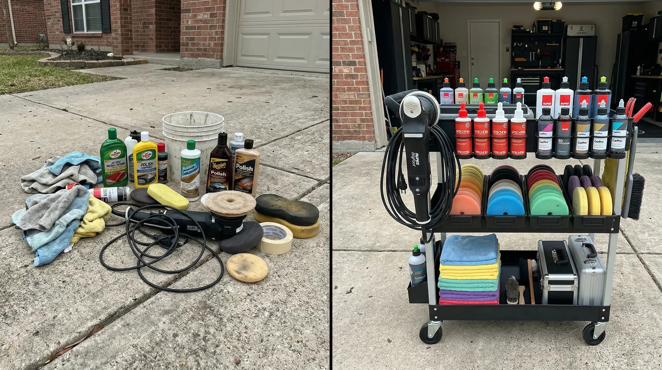 Car polishing products and tools