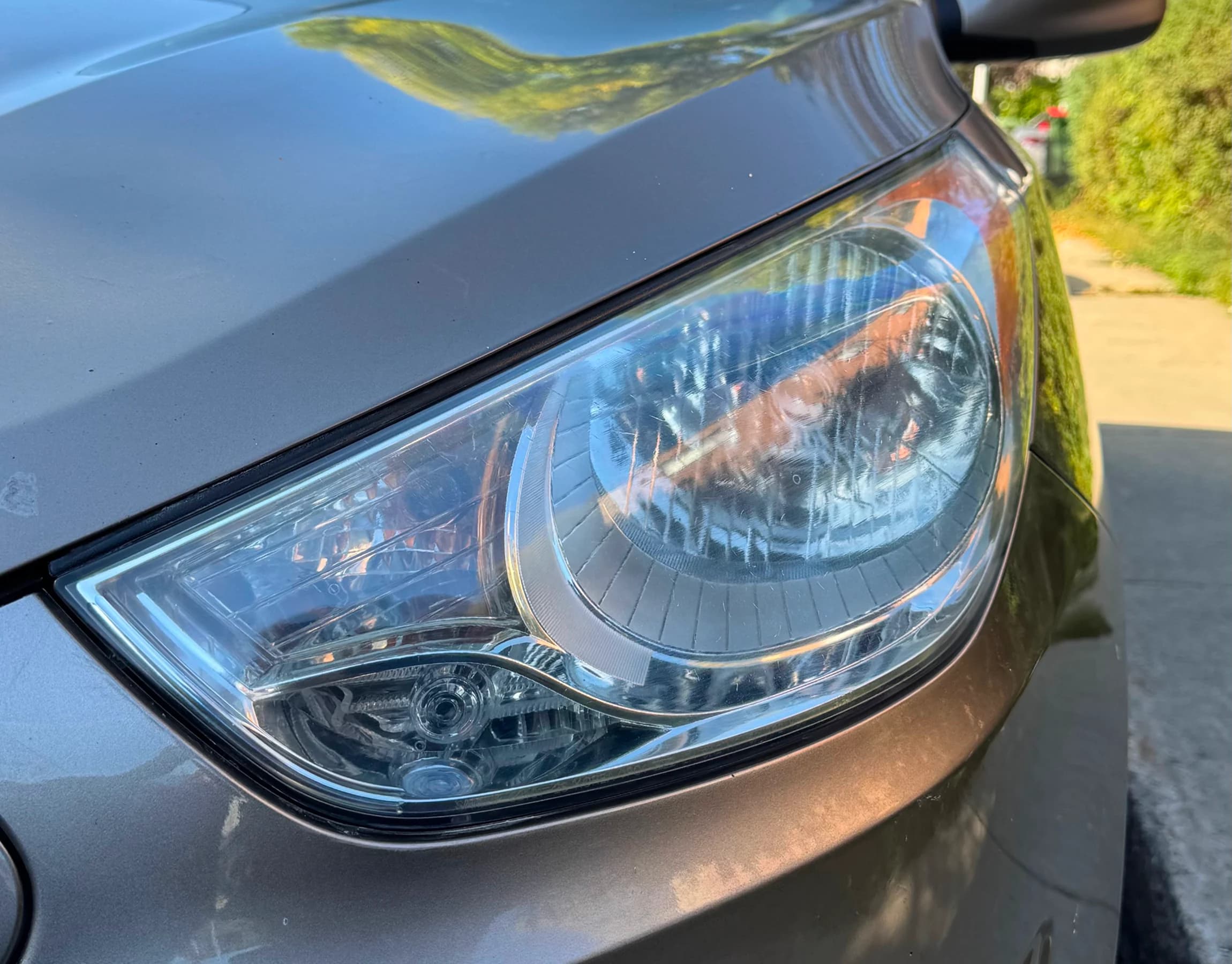 Second headlight after restoration