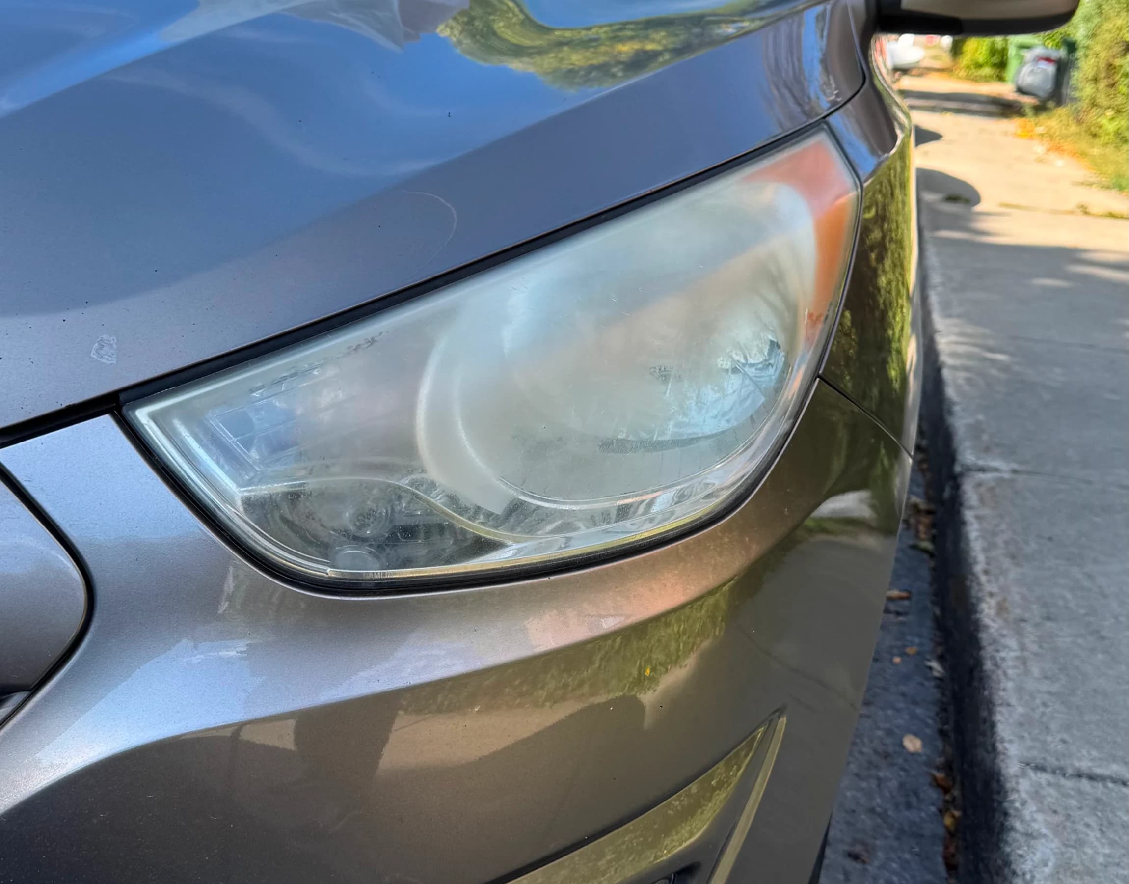 Second headlight before restoration